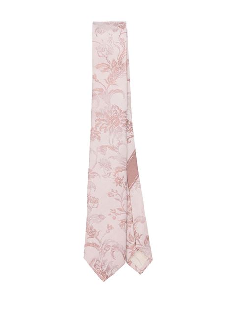 Pink printed silk tie Dries Van Noten - men DRIES VAN NOTEN | 2510216001909301